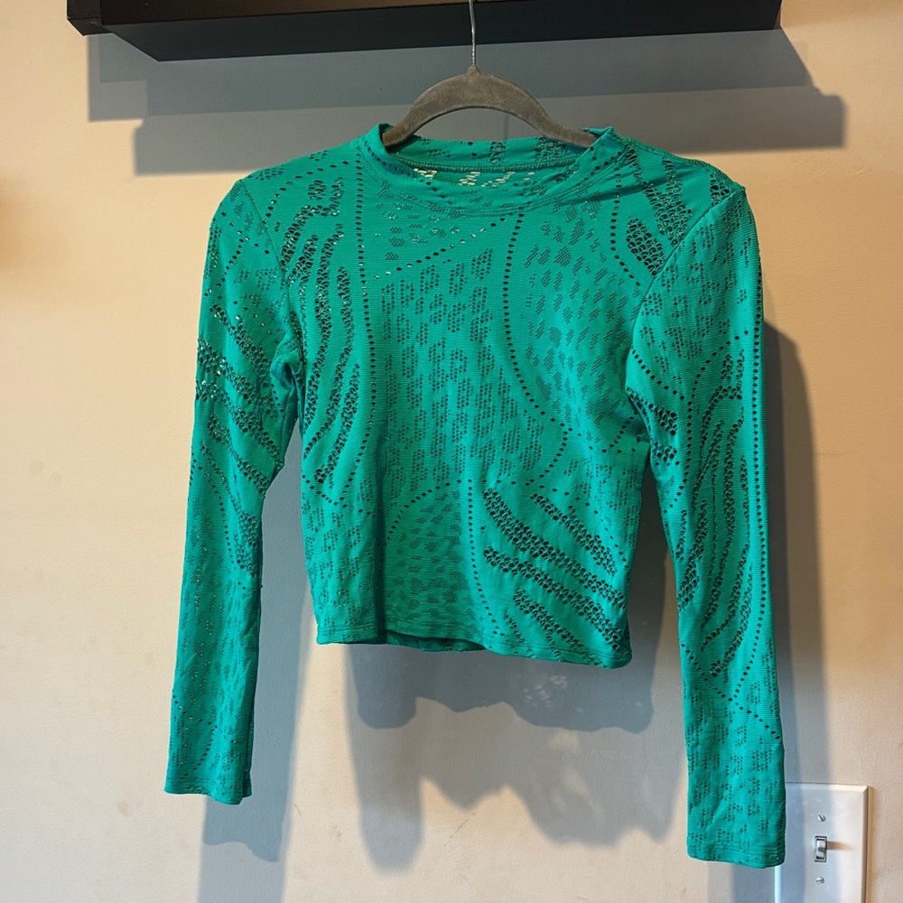 Women’s Noli Yoga Crop Top in Emerald
